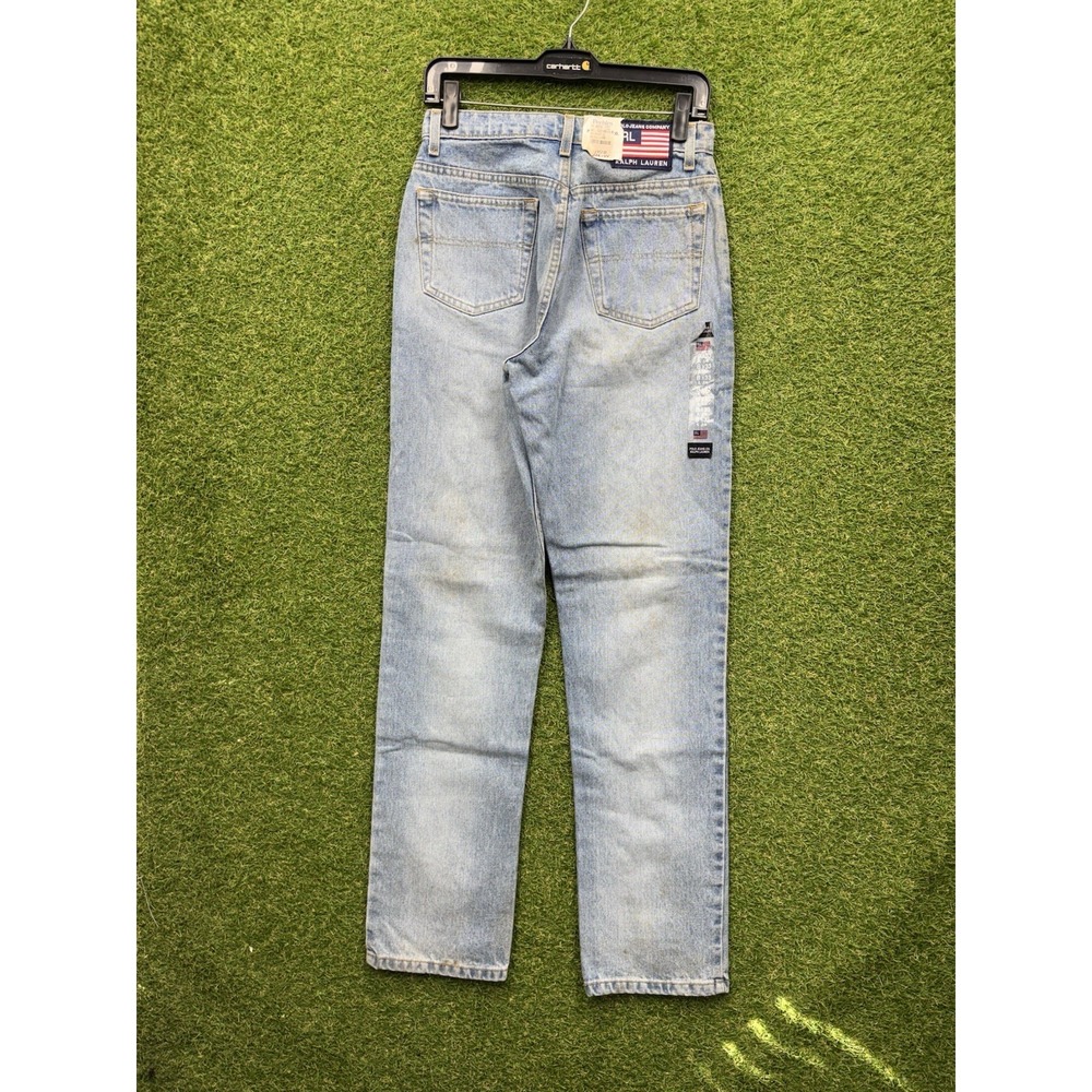 Vintage Polo Ralph Lauren Jeans Womens 8x33 Blue Relaxed Straight Leg Denim NWT